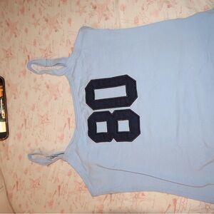 Edikted Light Blue Tank Top with 80 Patch